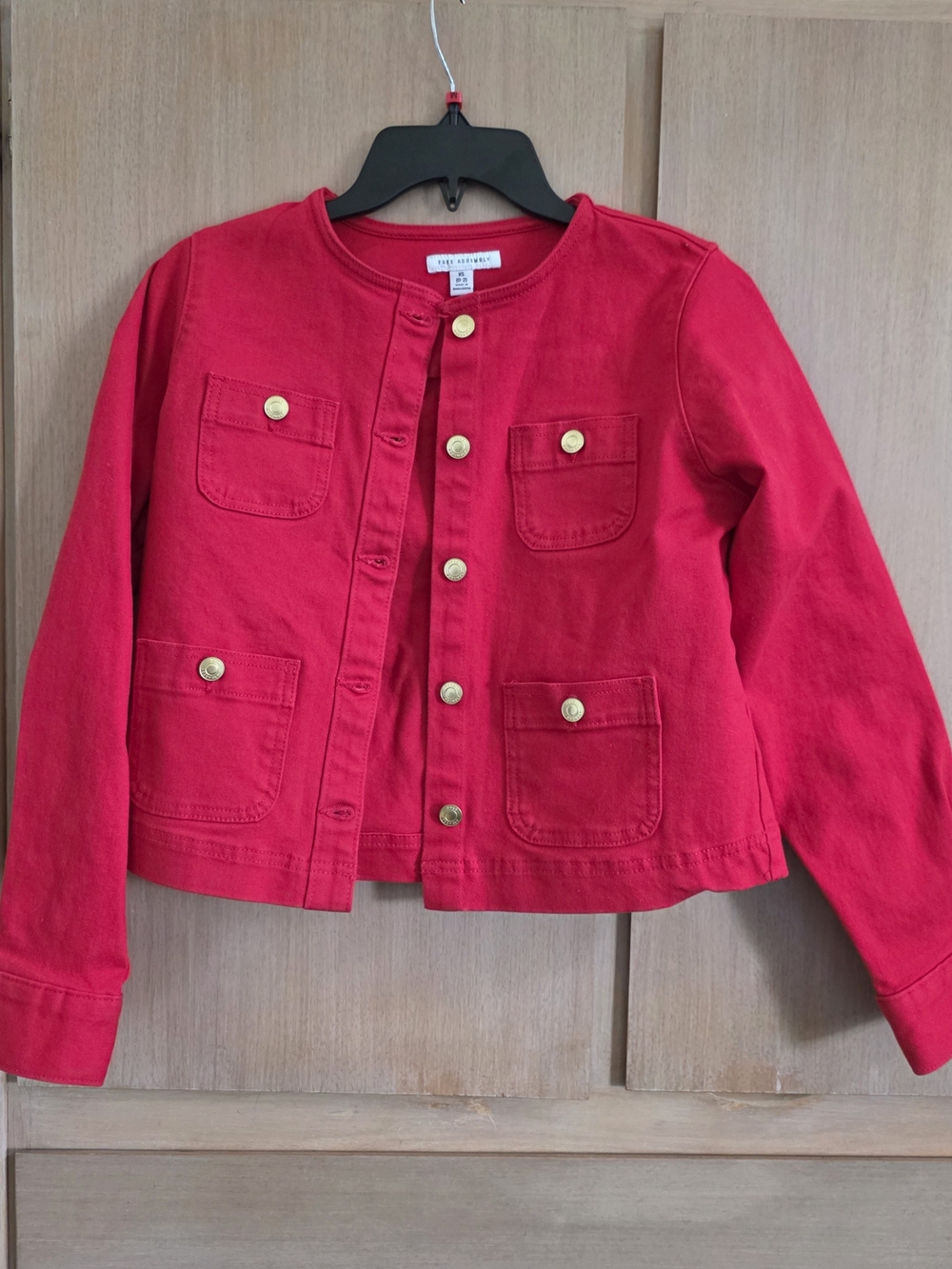 Crewcuts by J.Crew Girls' Red Button-Front Pocket Jacket